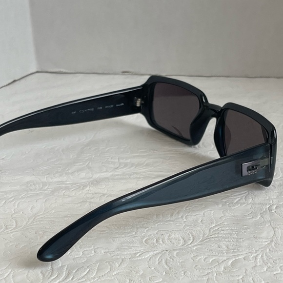 Vintage GUCCI GG 1176S Black Teal Rectangular Sunglasses 1998 Italy 7YB Plastic - Picture 8 of 15